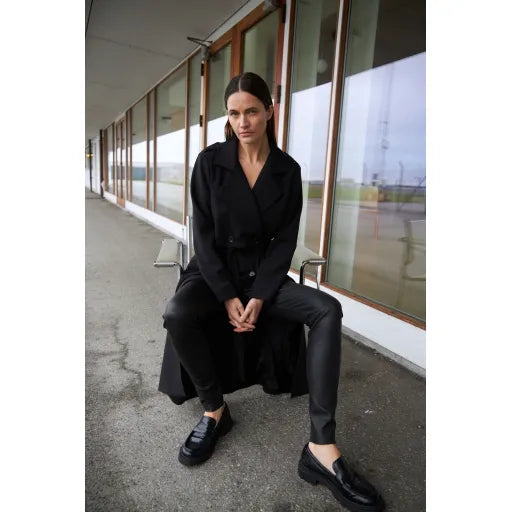 Coster Copenhagen Læder Leggings sort