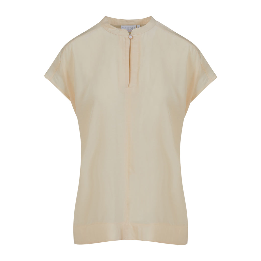 Coster Copenhagen Top med krave Creme
