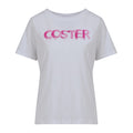 Coster Copenhagen T-shirt med Grafitti Logo Hvid / Pink