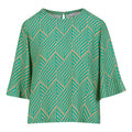 Coster Copenhagen Top med Grafisk Print Grøn / Beige
