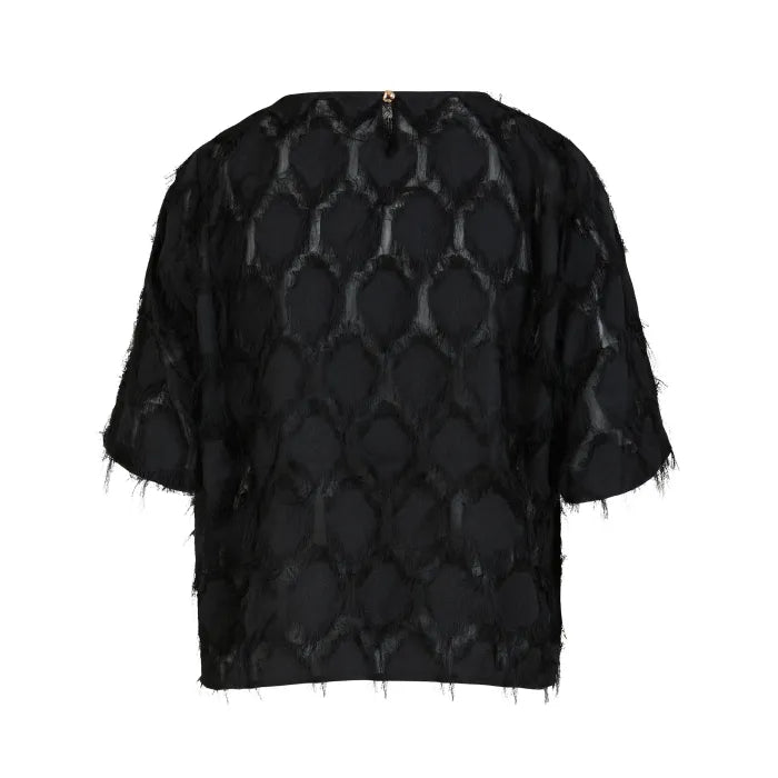 Coster Copenhagen Top m. Frynser Sort