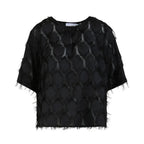 Coster Copenhagen Top m. Frynser Sort