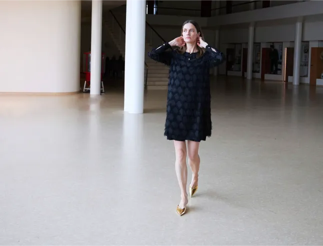 Coster Copenhagen Kjole Fluffy lace Sort