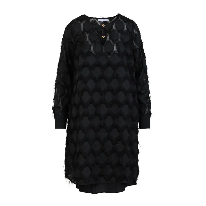 Coster Copenhagen Kjole Fluffy lace Sort