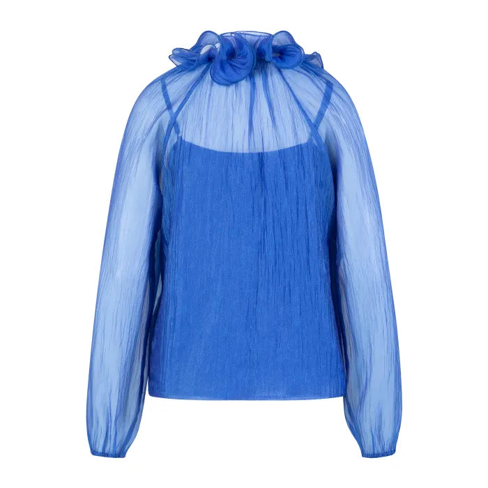 Coster Copenhagen Chiffon Bluse Blå