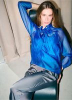 Coster Copenhagen Chiffon Bluse Blå