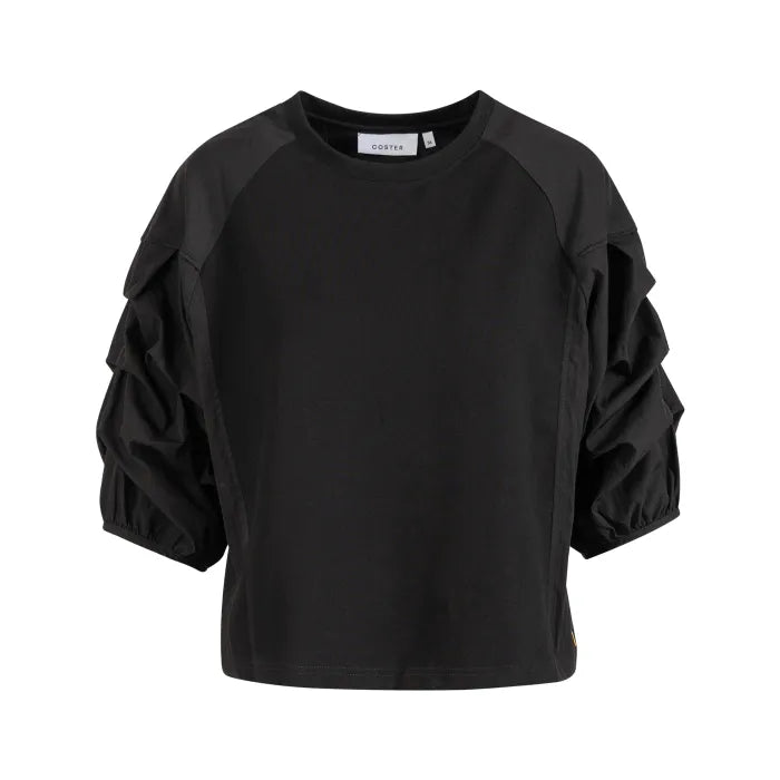 Coster Copenhagen Bluse M. Puff Ærme Sort