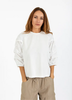 Coster Copenhagen Bluse M. Puff Ærme Hvid