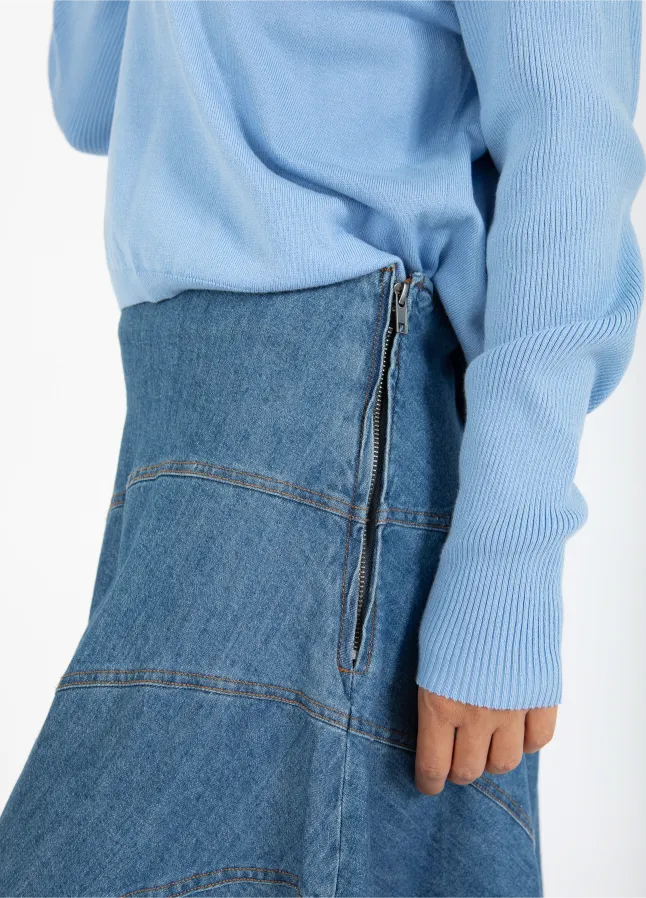 Coster Copenhagen Nederdel Denim Blue