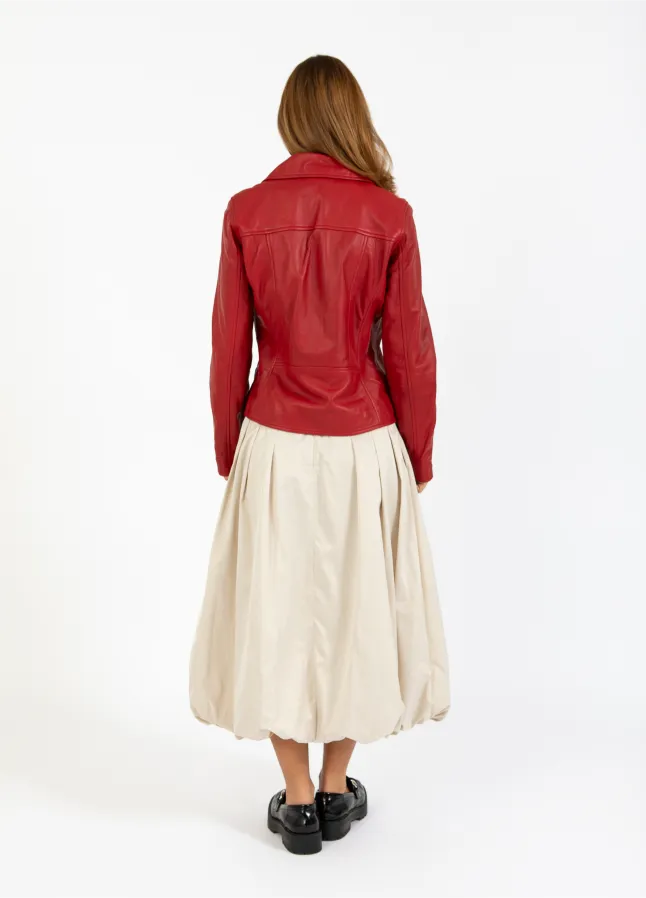 Coster Copenhagen Skind Jakke Lipstick Red