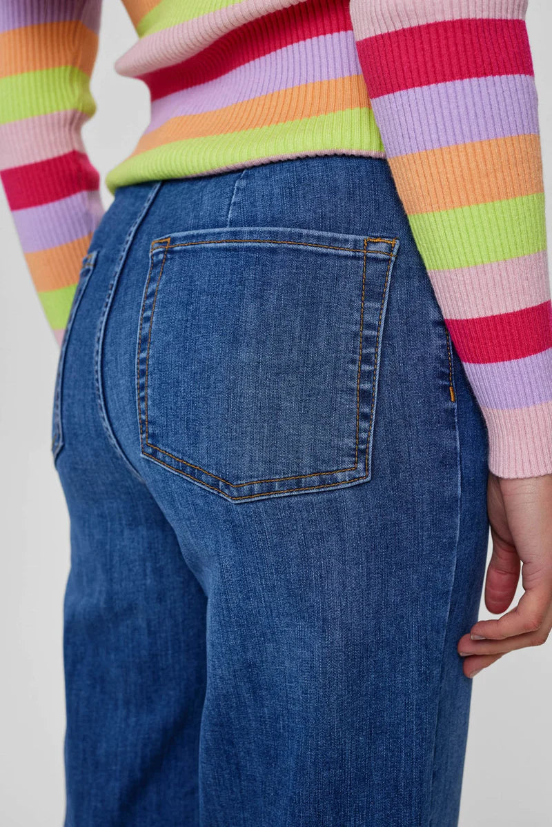 Nümph Cropped Jeans Nuparis Mellem Blå