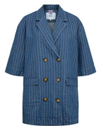 Nümph Denim Blazer Nuenitta Blå Stribet