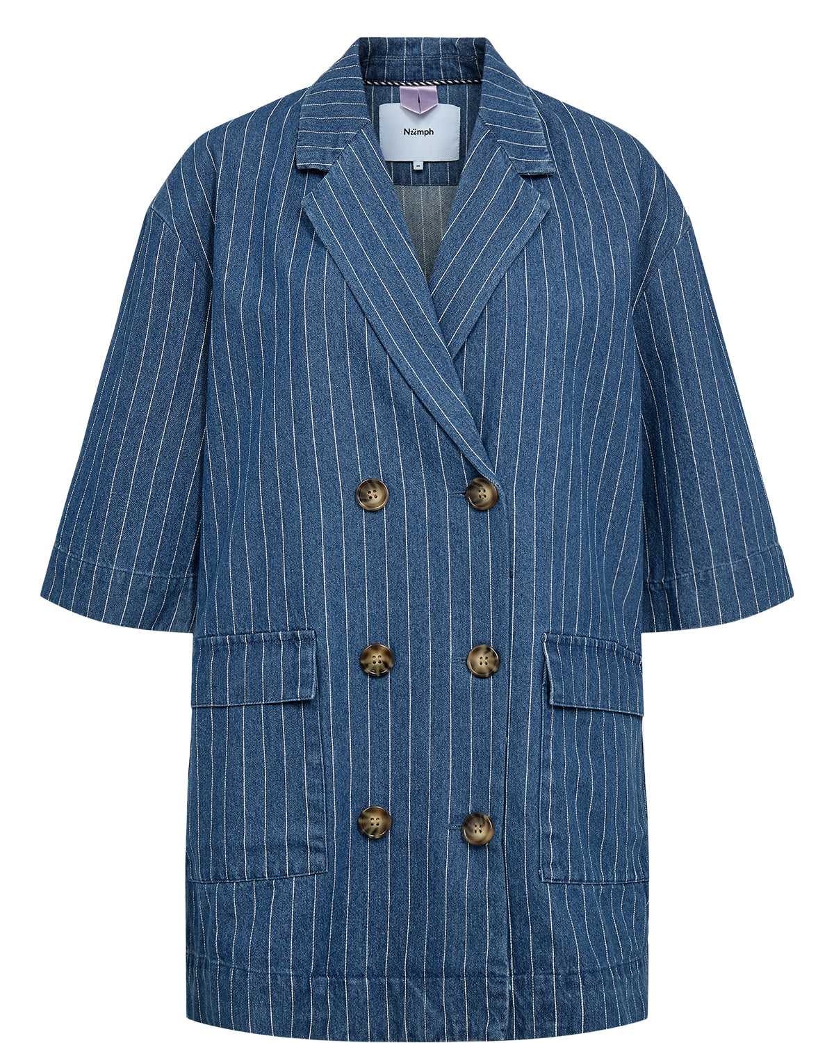 Nümph Denim Blazer Nuenitta Blå Stribet