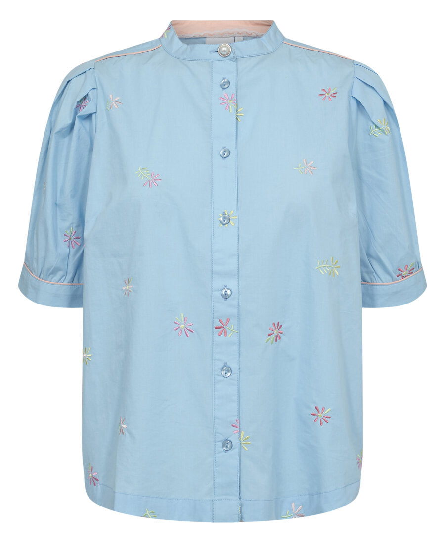 Nümph Kortærmet Skjorte Numelissa Blå