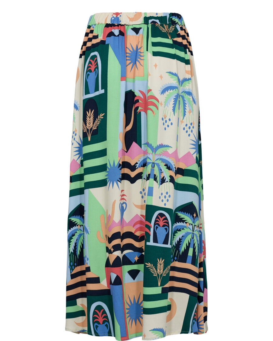 Nümph Nederdel Nugabriella Grøn Printet