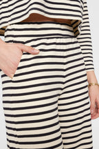 Nümph Bukser Nuhubsa Sort stribet