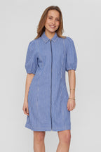 Nümph Kjole Nupernille Blå Stribet