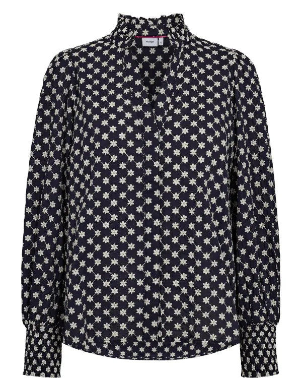 Nümph Skjorte Nualbi Borderi Sort