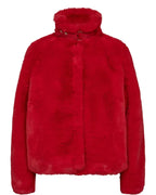 Nümph Jakke Nuwinda Fake Fur Rød
