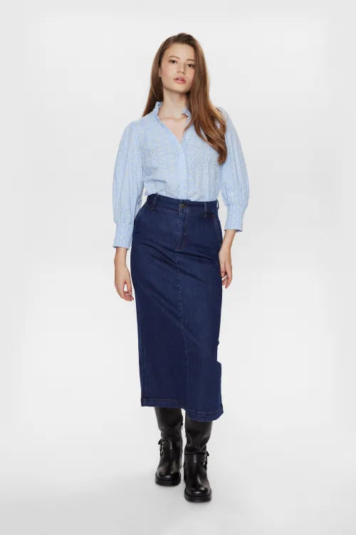 Nümph Nederdel Nuamber Dark Blue Denim