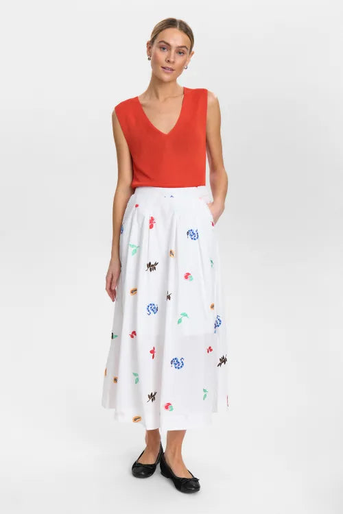 Nümph Nederdel Nuvalentine Hvid