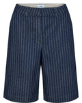Nümph Shorts Stribet Denim Blå Nuvibeke