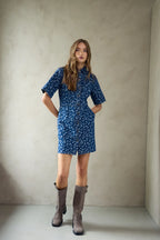 Noella Kjole Benita Mid Blue Wash