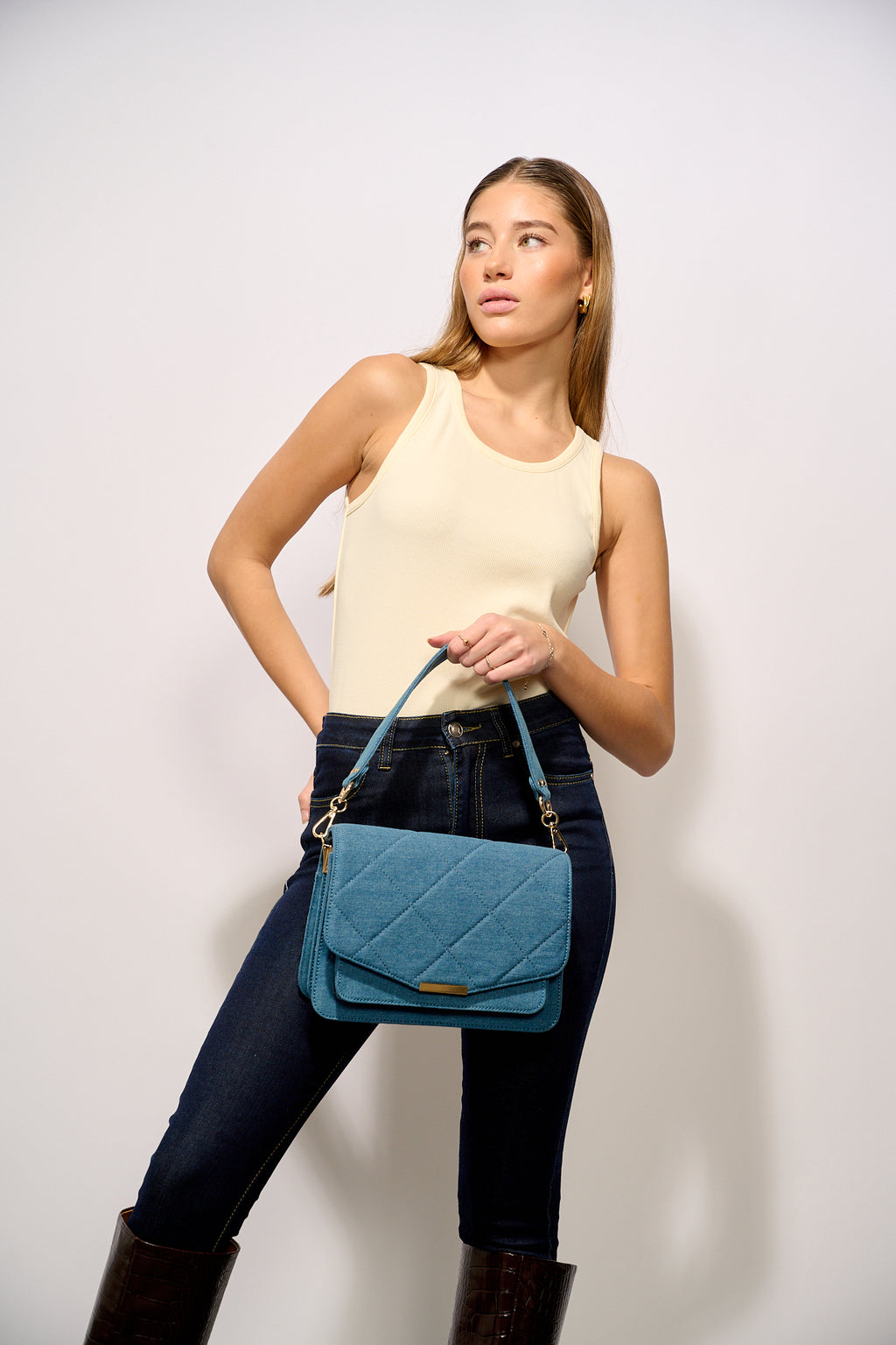 Noella Denim Taske Blanca Blå