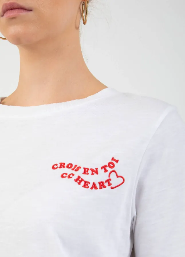 CC Heart T-shirt Toi Hvid