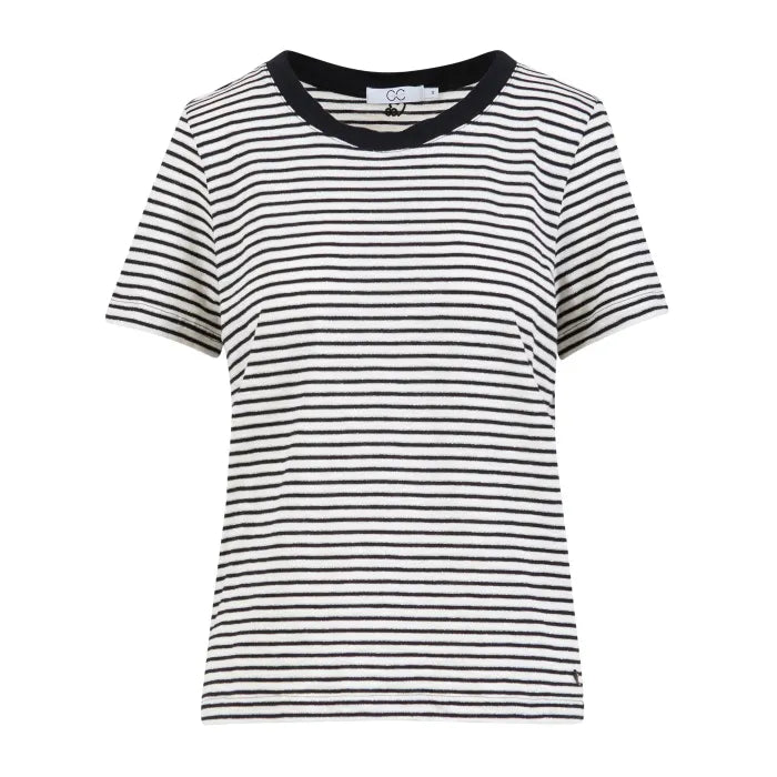 CC Heart Basic T-shirt Stribet Lurex
