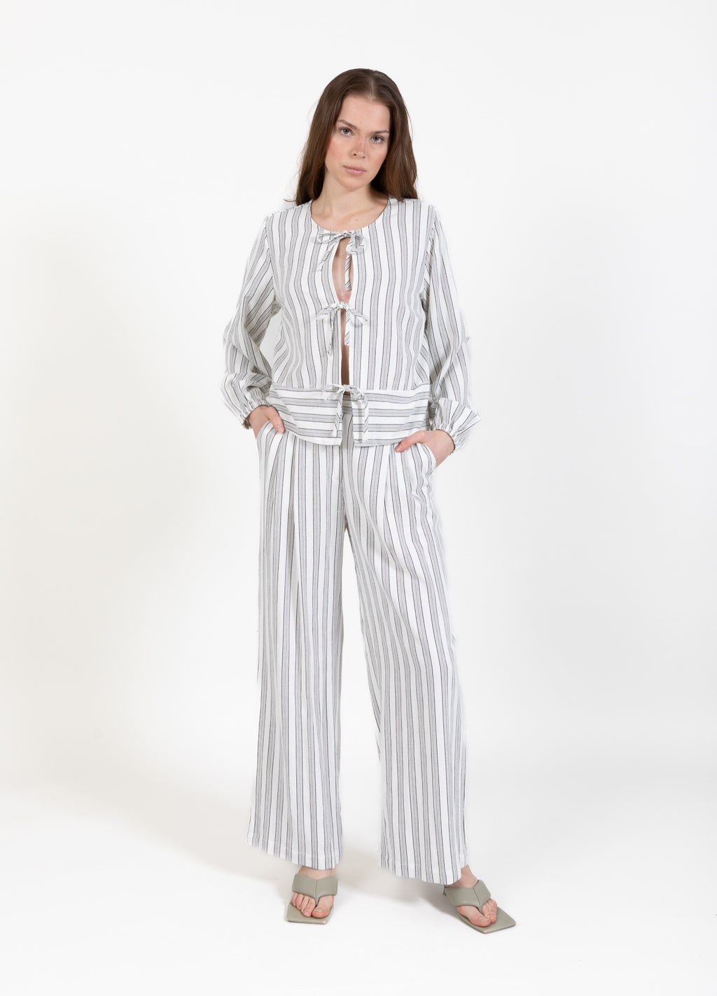 CC Heart Bluse med bindebånd Lina