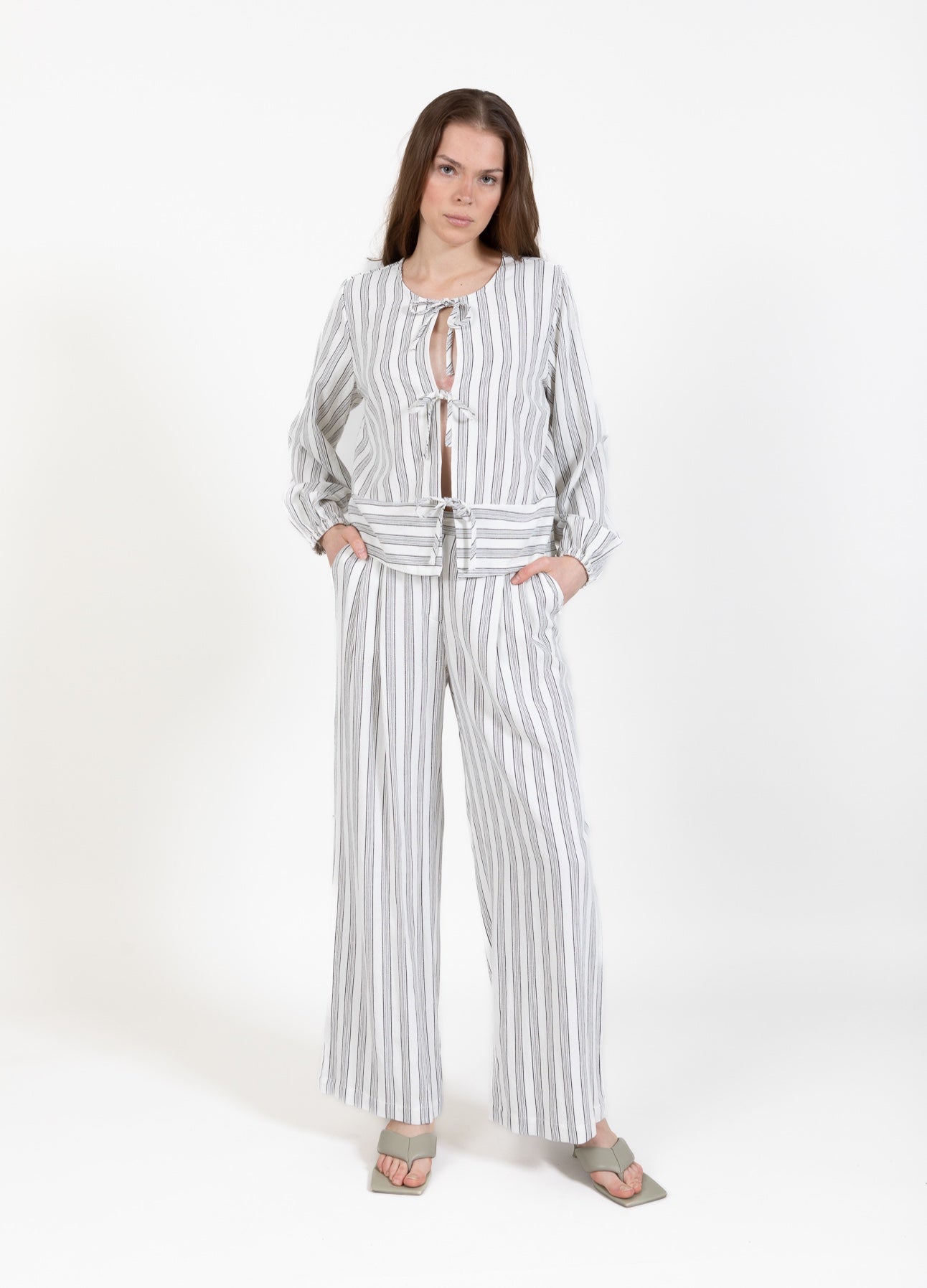 CC Heart Bluse med bindebånd Lina