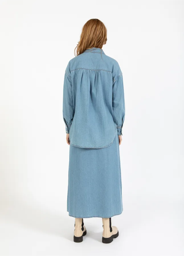 CC Heart Skjorte Blue Denim