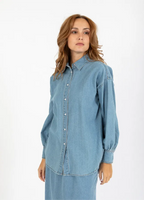 CC Heart Skjorte Blue Denim