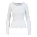 CC Heart Bluse Silke Rib Hvid
