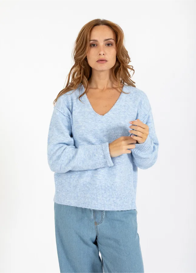 CC Heart Strik V-hals Dream Blue