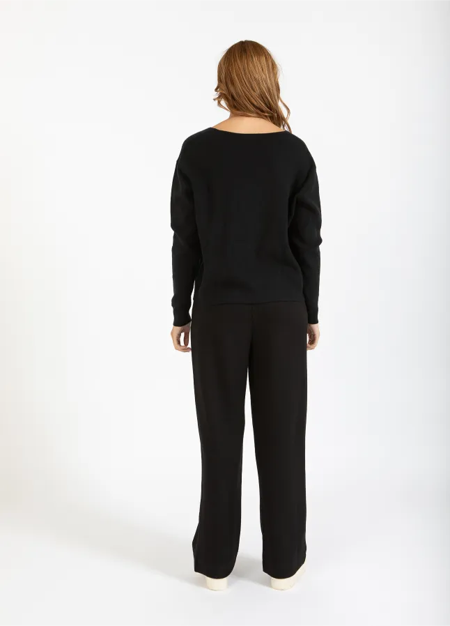 CC Heart Strik Cardigan Sort