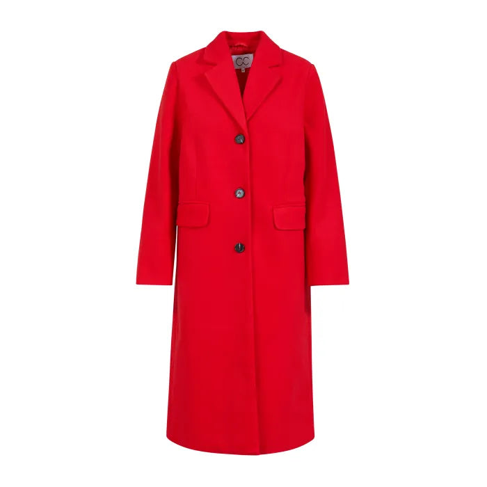 CC Heart Klassisk Lang Frakke Ariana Rød