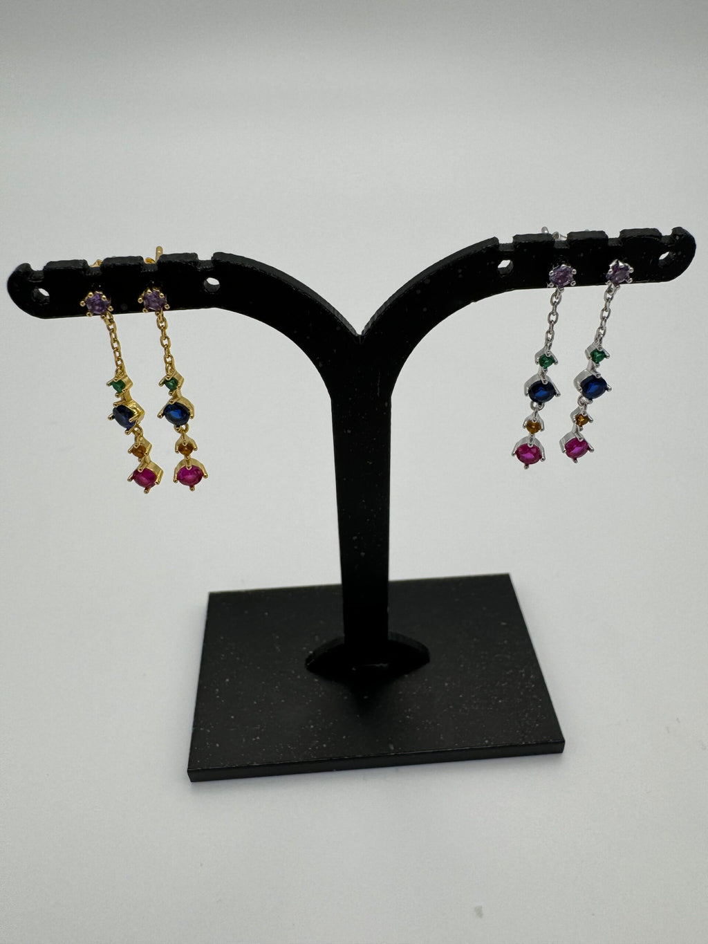 MK Øreringe med farvede sten