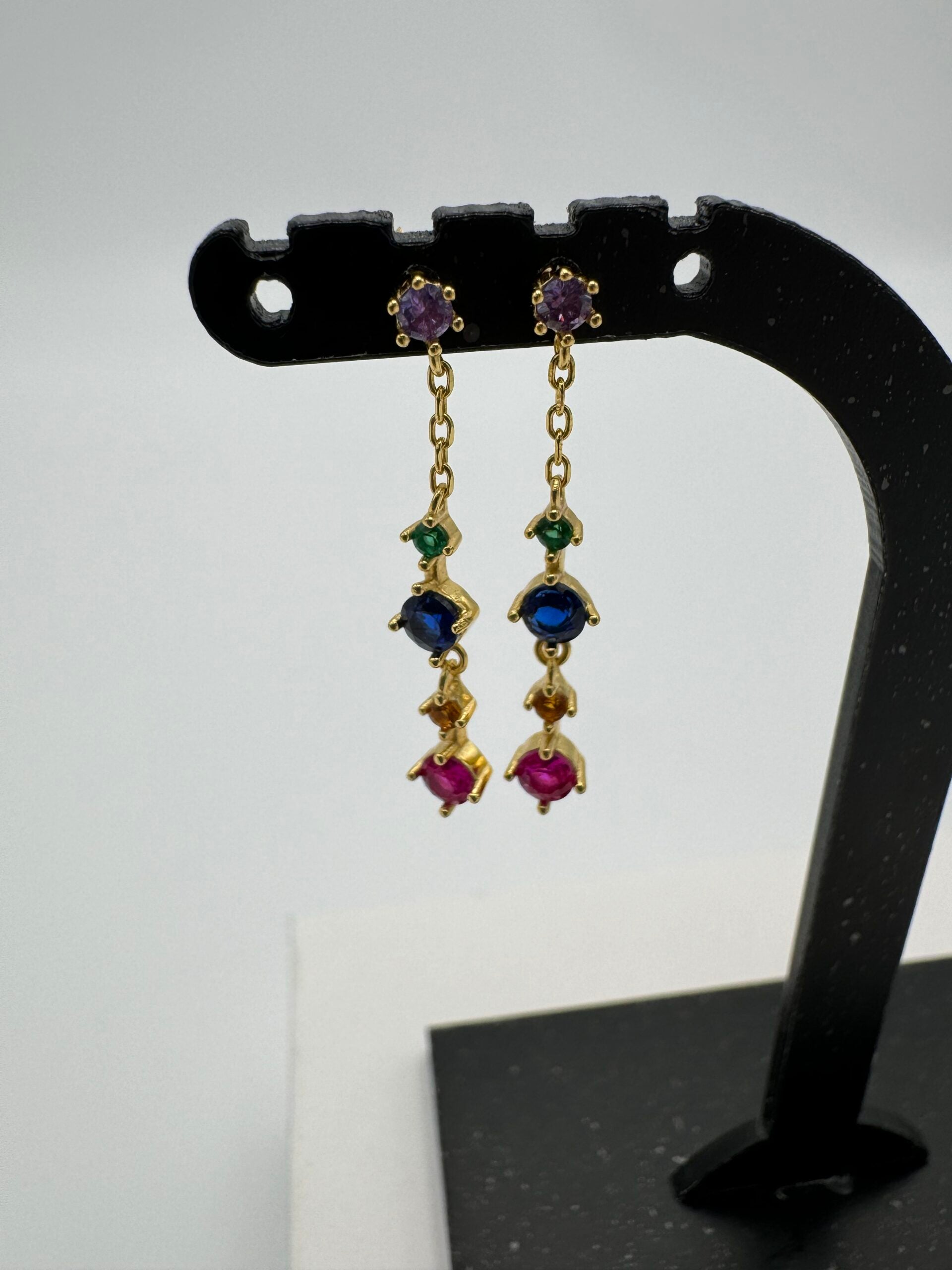 MK Øreringe med farvede sten