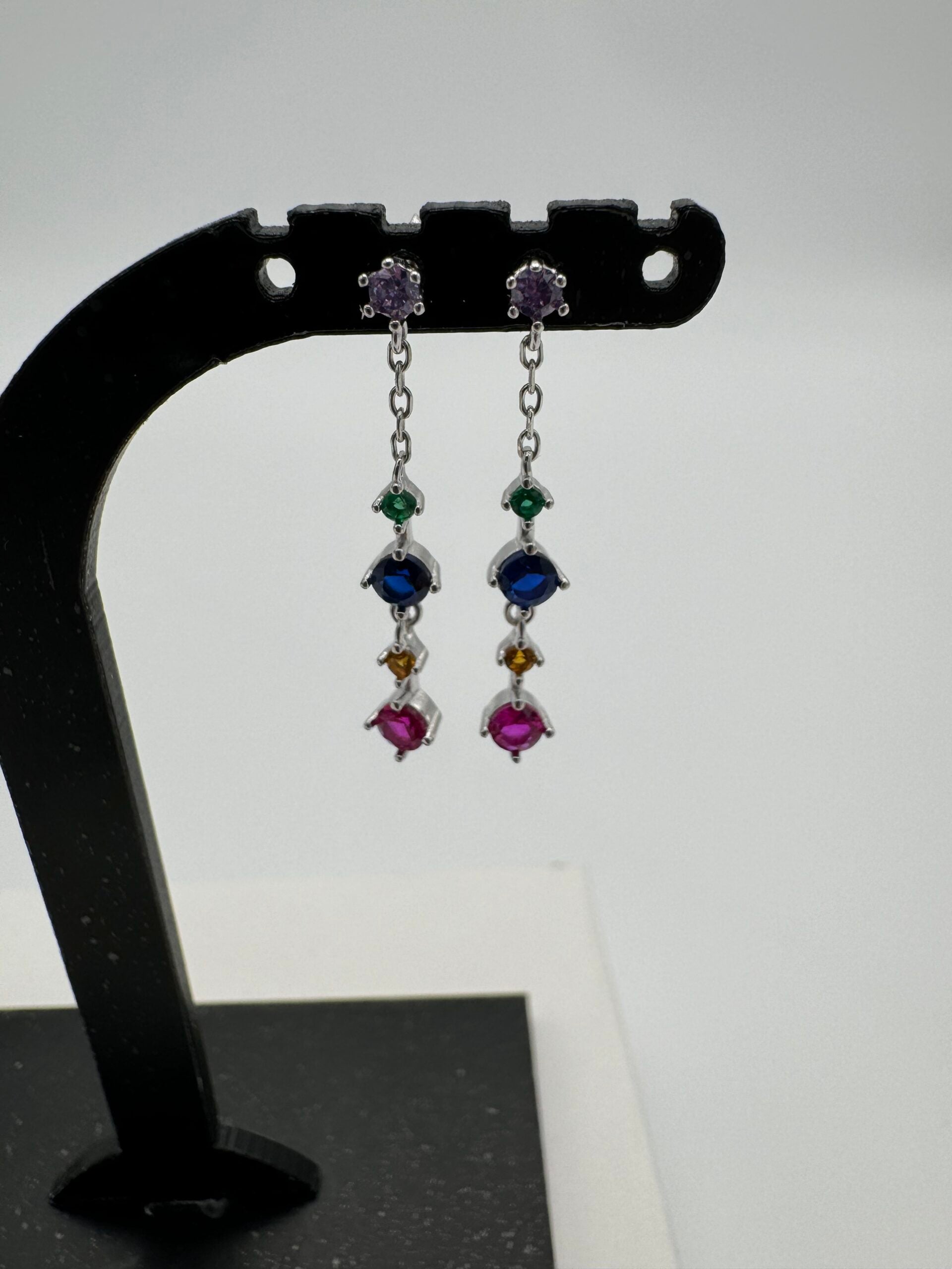 MK Øreringe med farvede sten