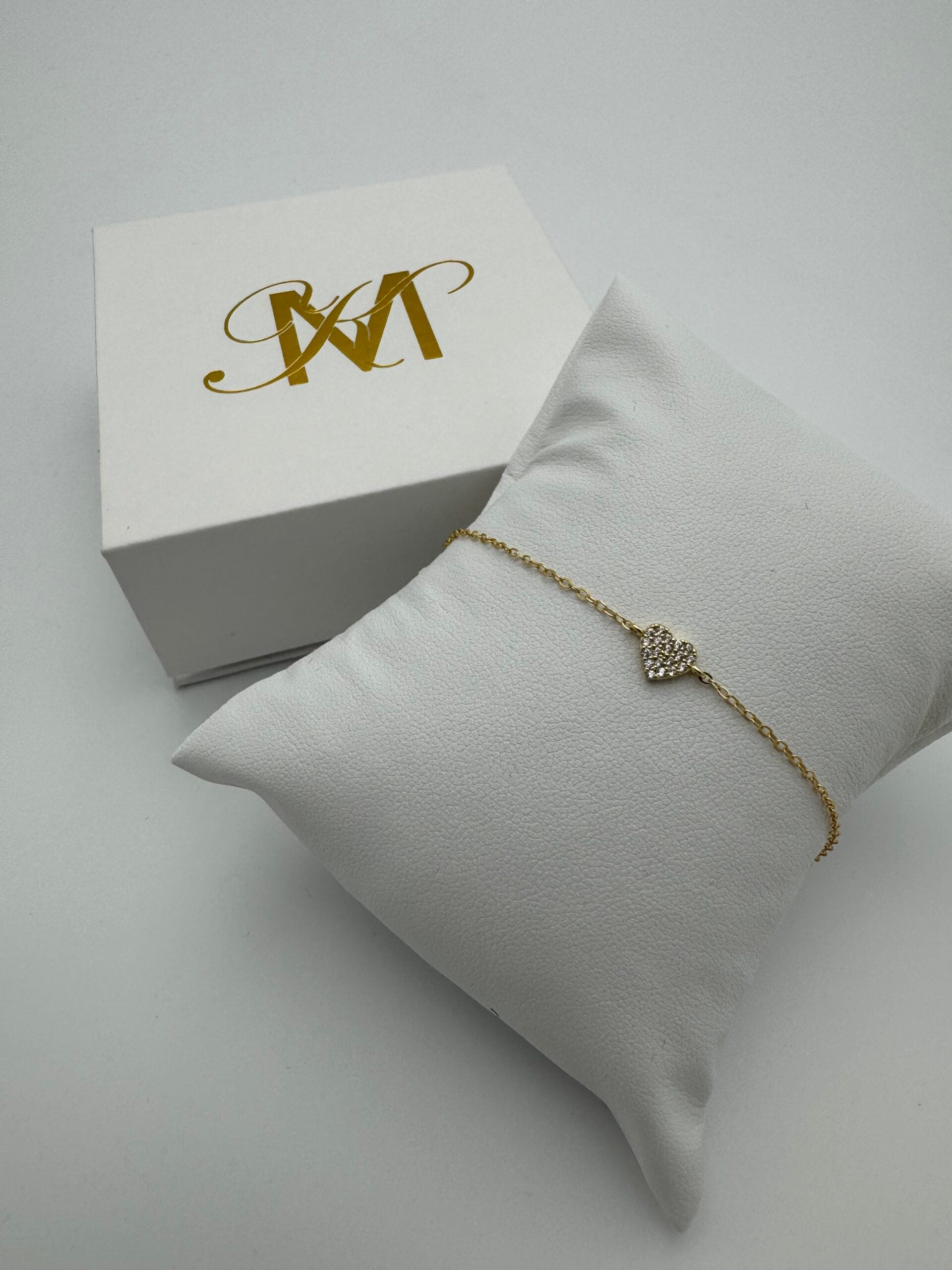 MK Armbånd med glitrende hjerte