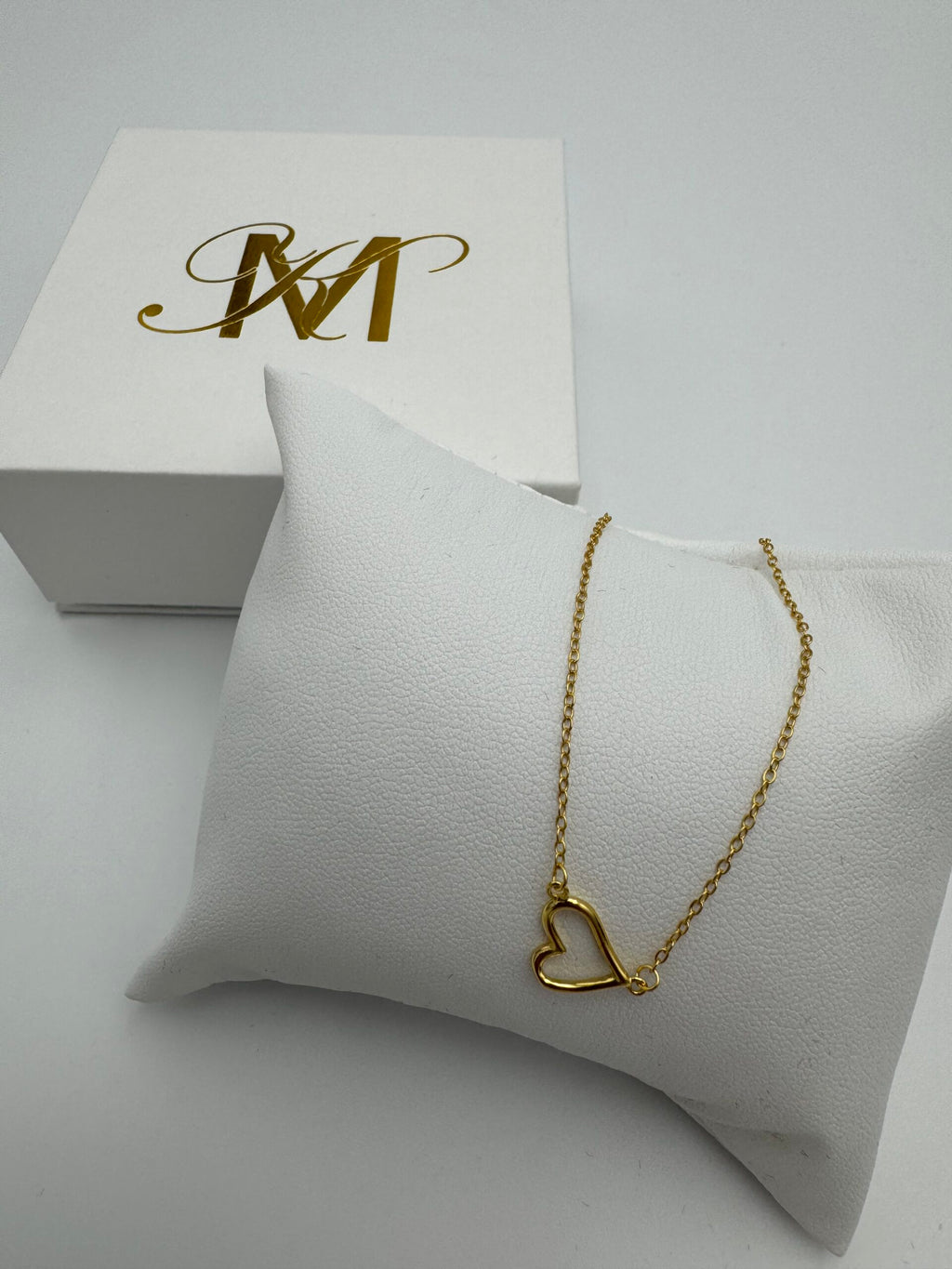 MK Forgyldt halskæde med hjerte