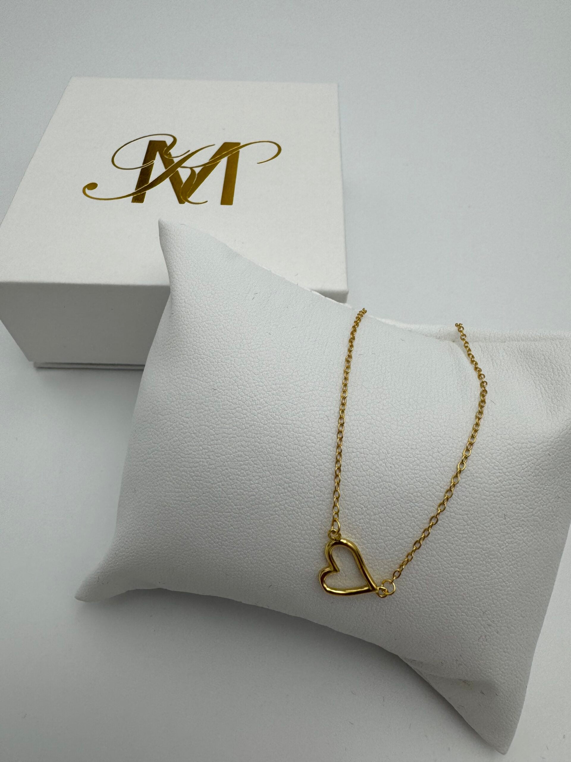 MK Forgyldt halskæde med hjerte