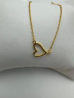 MK Forgyldt halskæde med hjerte