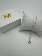 MK Halskæde med blåt hjerte