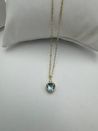 MK Halskæde med blåt hjerte