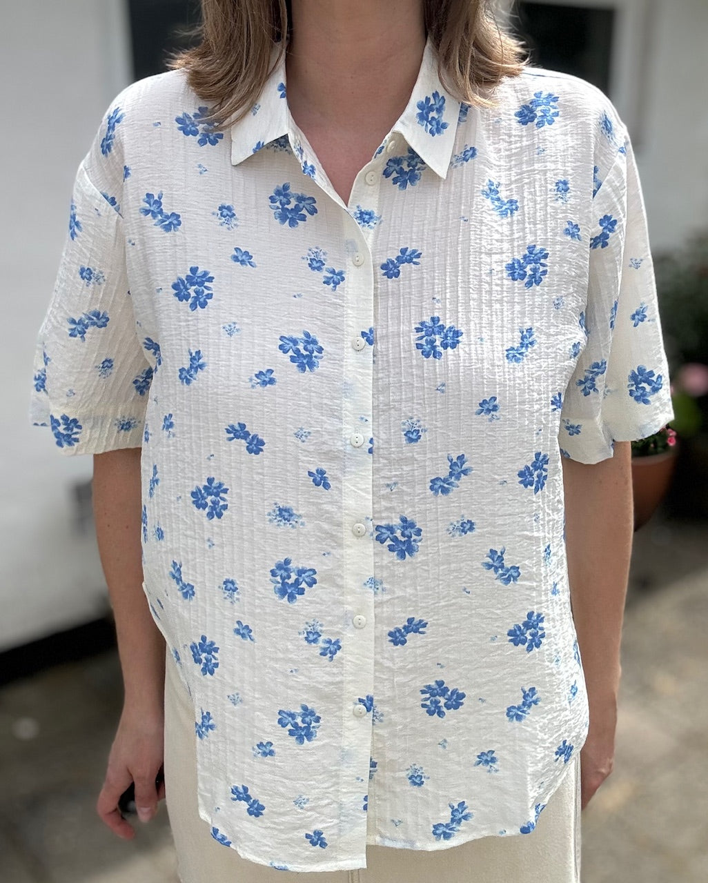 Moss Copenhagen Skjorte Rojan Vlora Blå