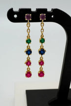 MK Øreringe med farvede sten