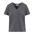 Coster Copenhagen T-shirt V-hals Grå / Hvid / Sort